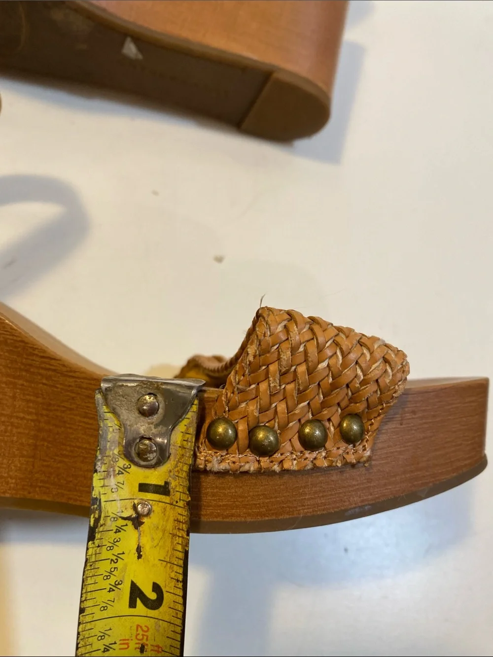 LUCKY BRAND LP ZYLER Platform Wedge Sandals - Tan Braided Strap Sz 8.5